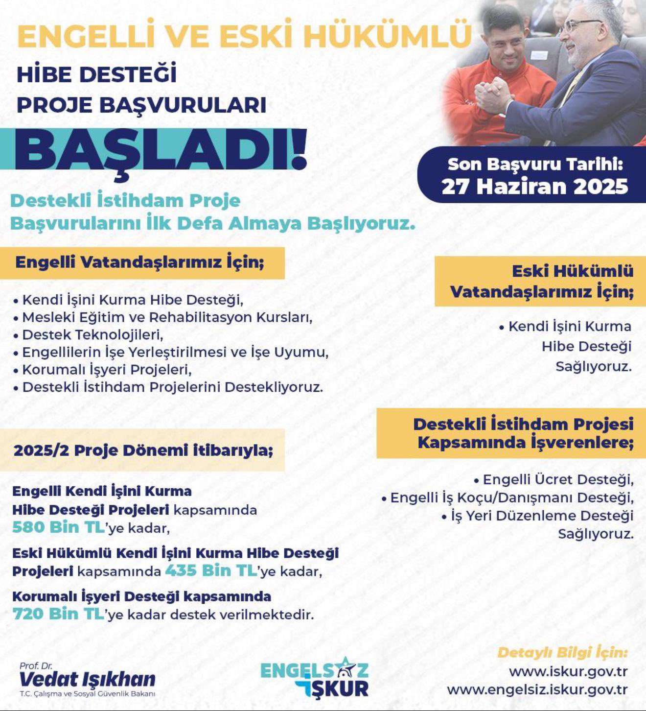 Engelli Ve Hühümlü Hibe Başvuru