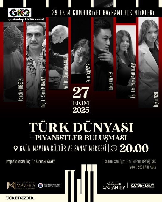 Gaziantep Cumhuriyet Bayramı Piyanistler