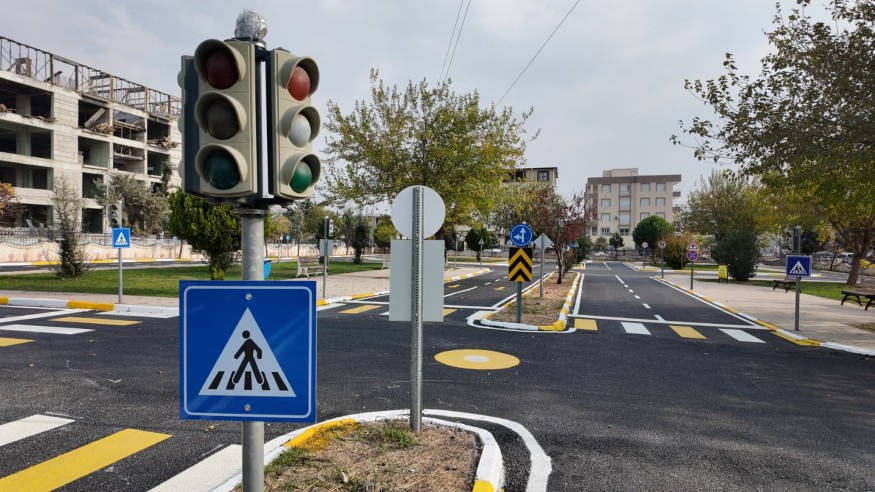 Adıyaman’da Depremde Hasar Gören Trafik Parkı Yenilendi1
