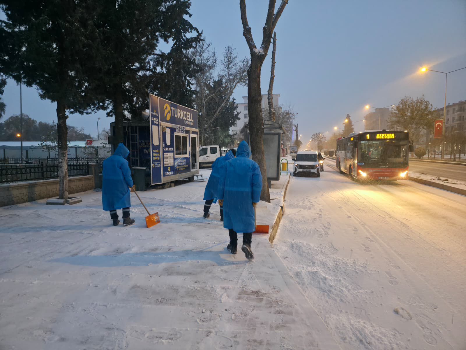 Adıyaman’da Kar Tedbiri Belediye Otobüsleri 2 Gün Ücretsiz2