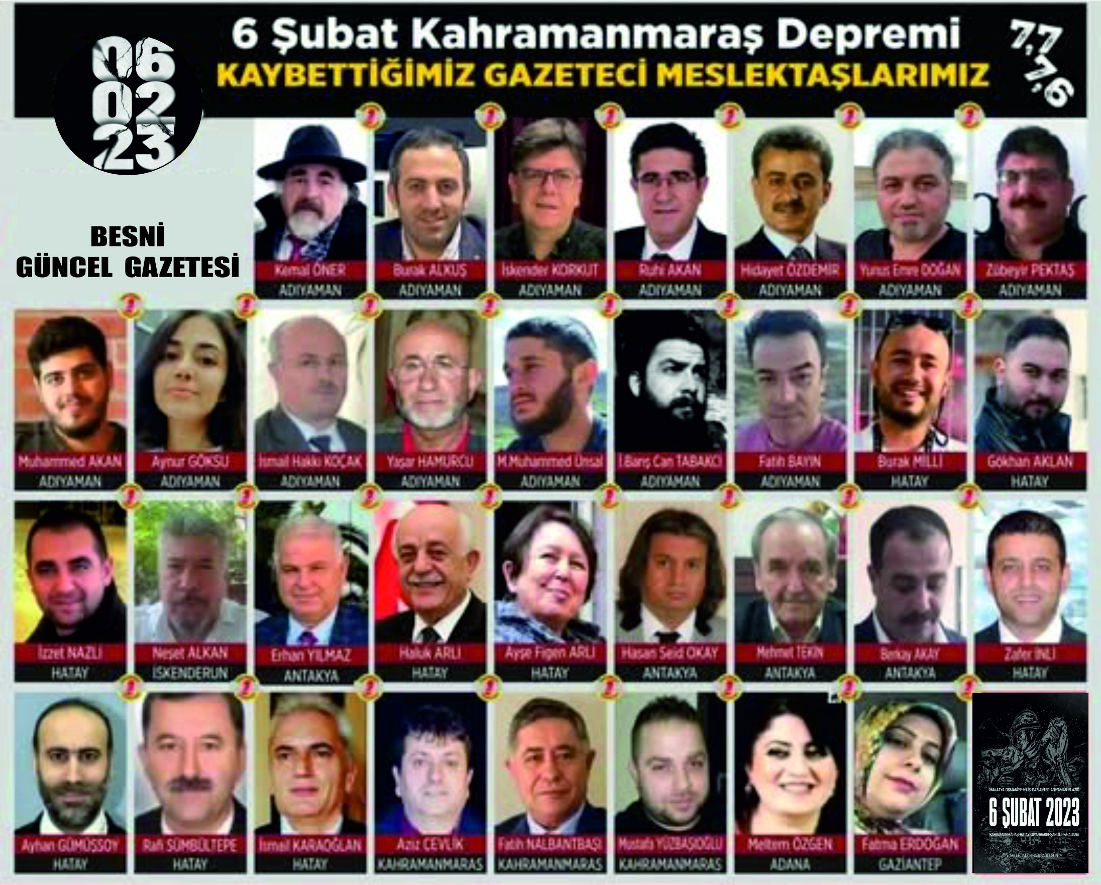 Deprem Şehi̇tleri̇ Gazeteci̇ler