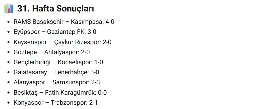 Galatasaray Derbide Fark Attı, Zirvede Fark 7 (1)