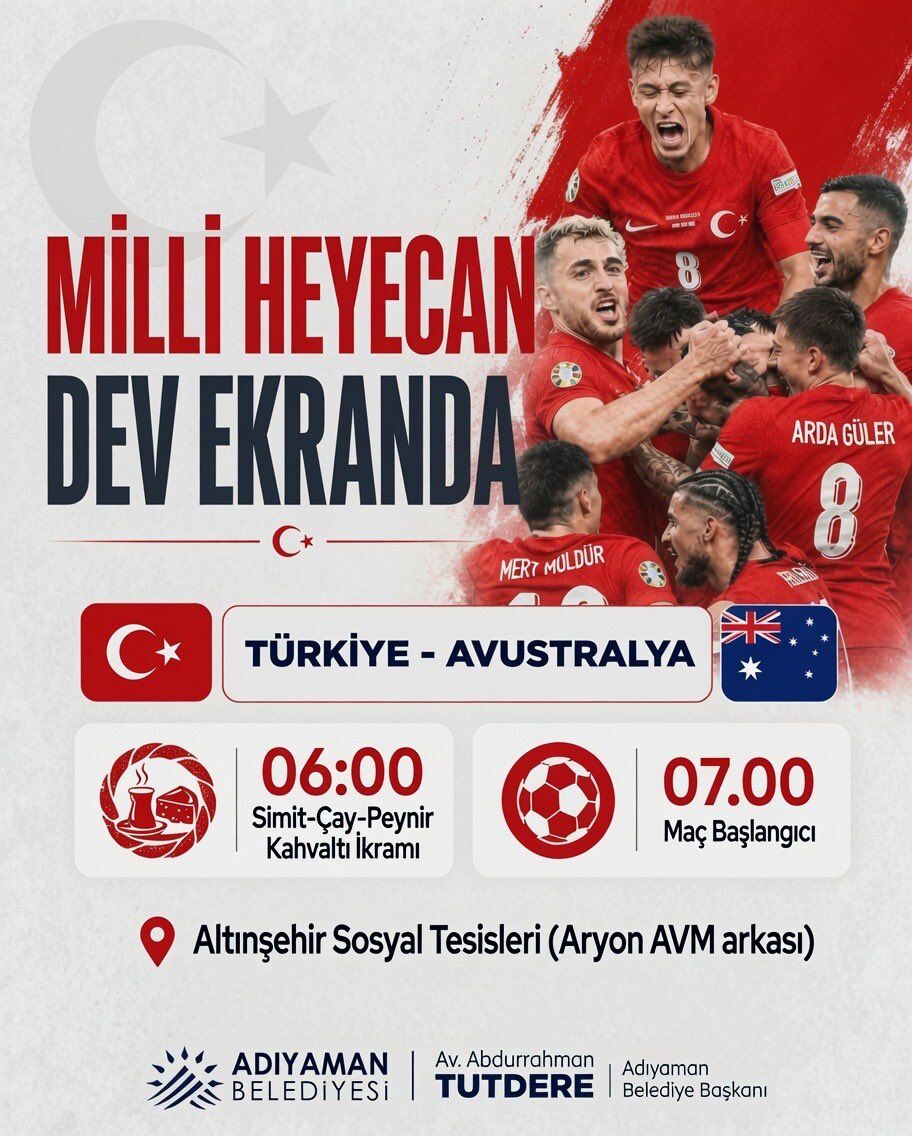 Adıyaman Belediyesi Milli Maç Dev Ekran