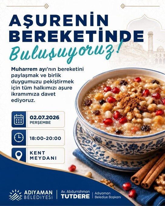 Adıyaman Belediyesi'nden Kent Meydanı'nda Aşure İkramı2