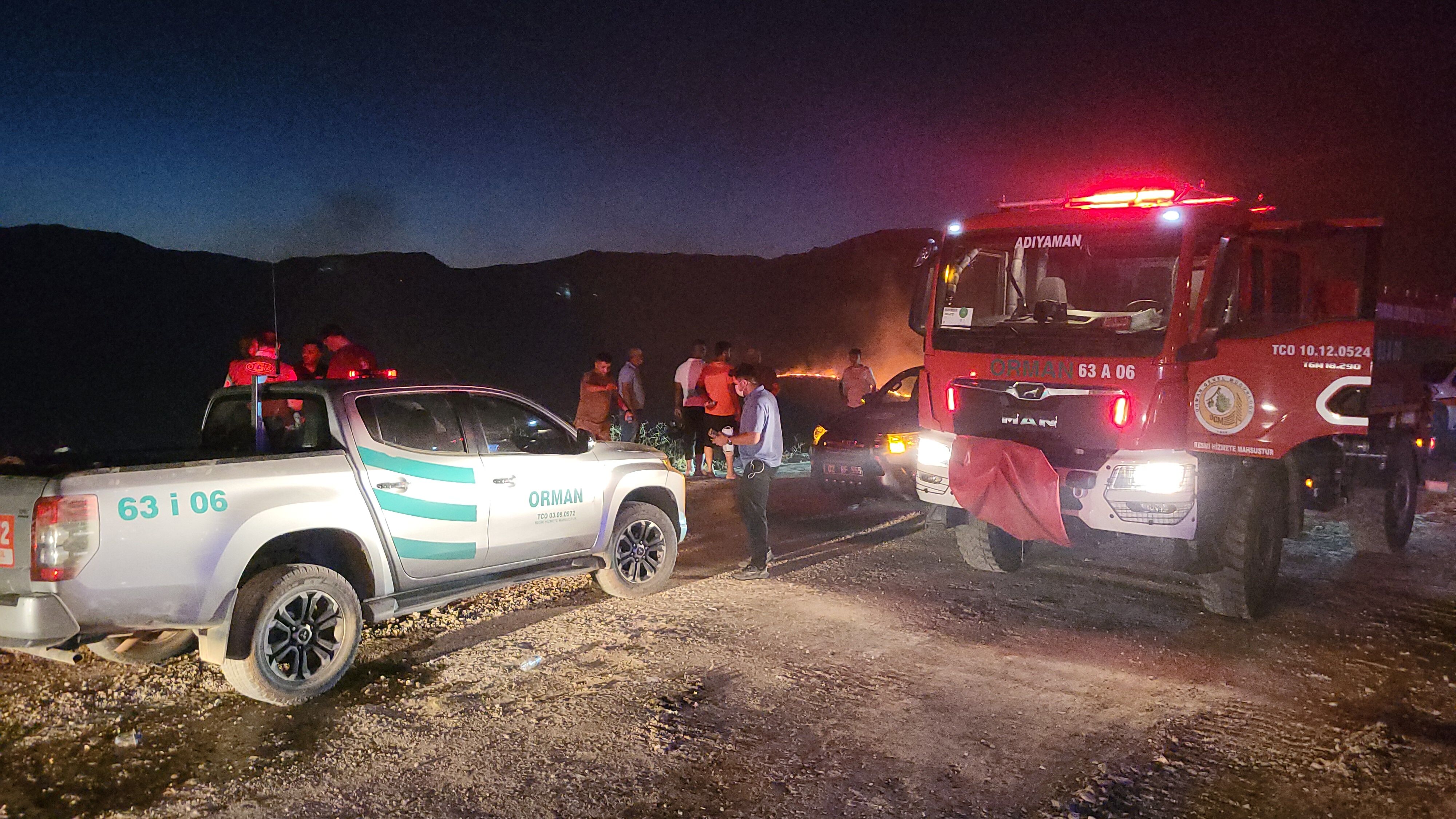 Adıyaman'da Orman Yangını Büyüyor, Rüzgârla Savaşılıyor2