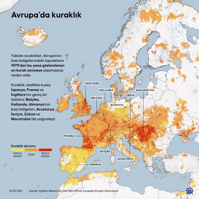 Türkiye’de Yağış Rekoru, Avrupa’da Kuraklık-1