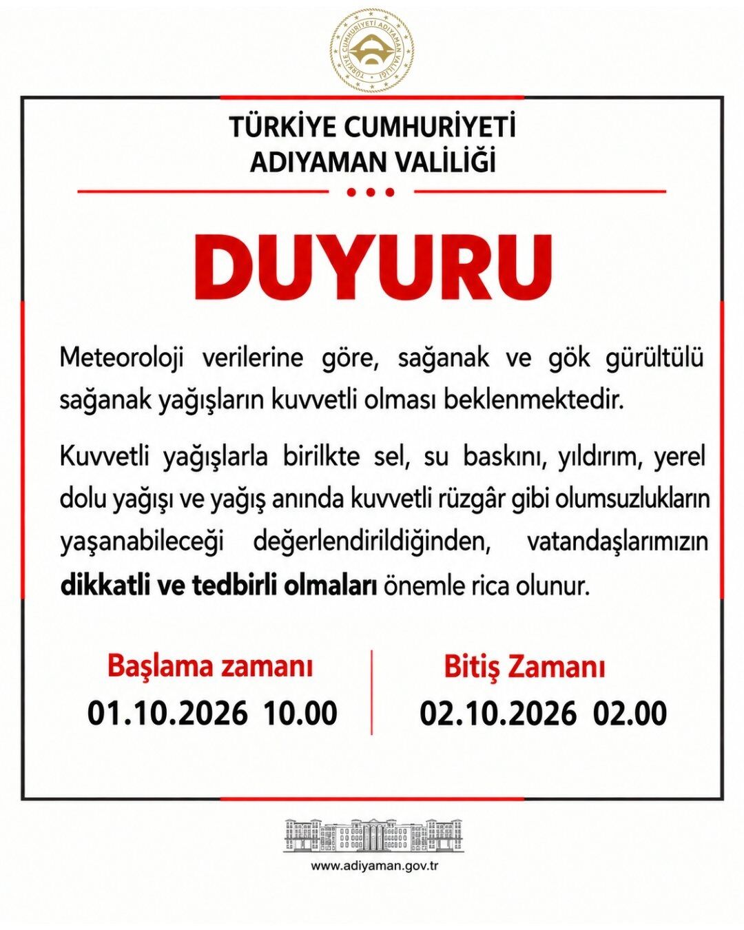 Adıyaman Için Kuvvetli Sağanak Uyarısı Yapıldı-1