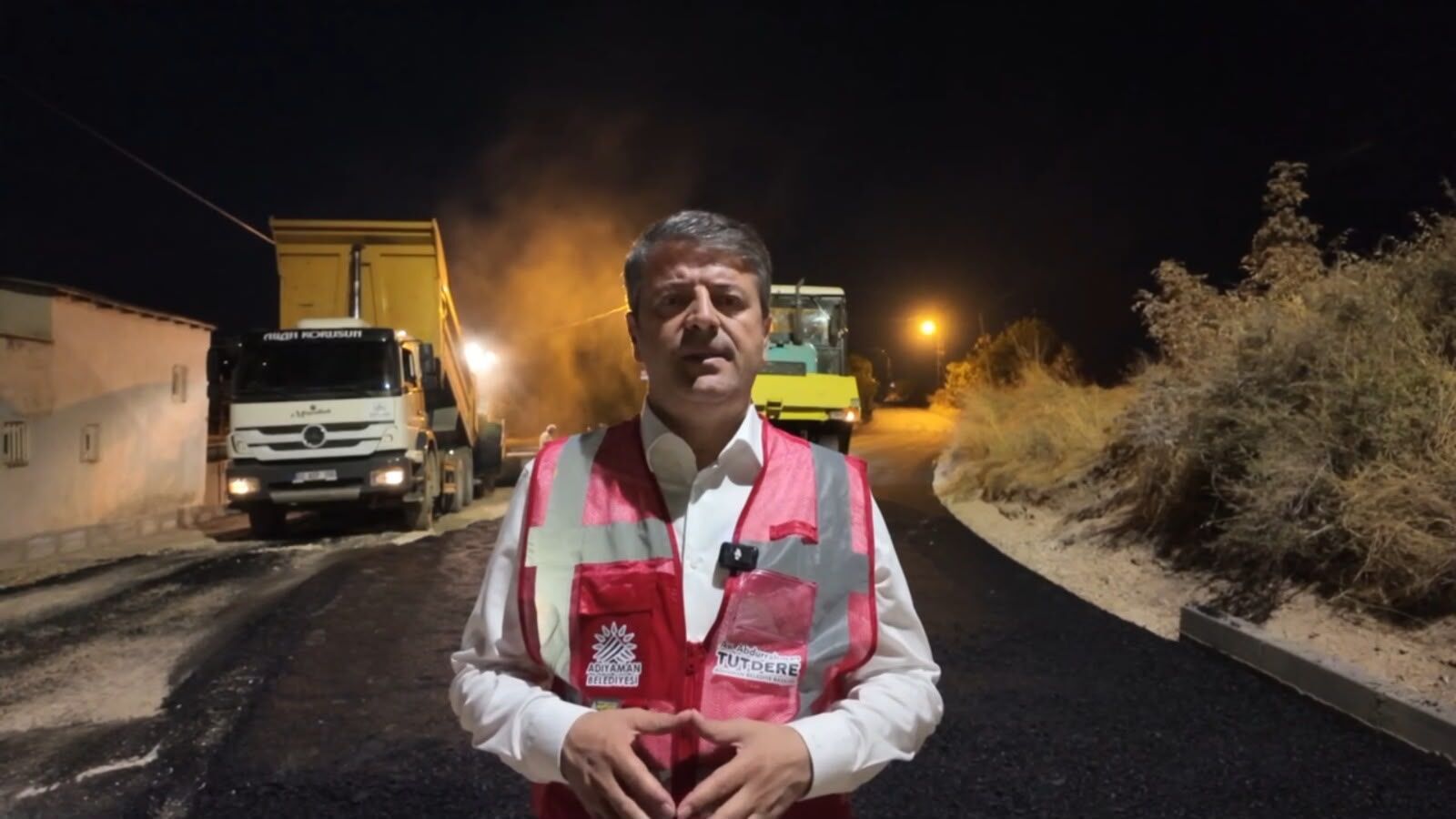 Adıyaman’da Felaket Yolu Ve Gül Küme Evleri Asfaltlanıyor (1)