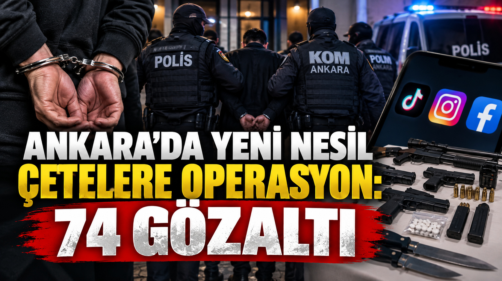 Ankara’da Yeni Nesil Çetelere Operasyon: 74 Gözaltı