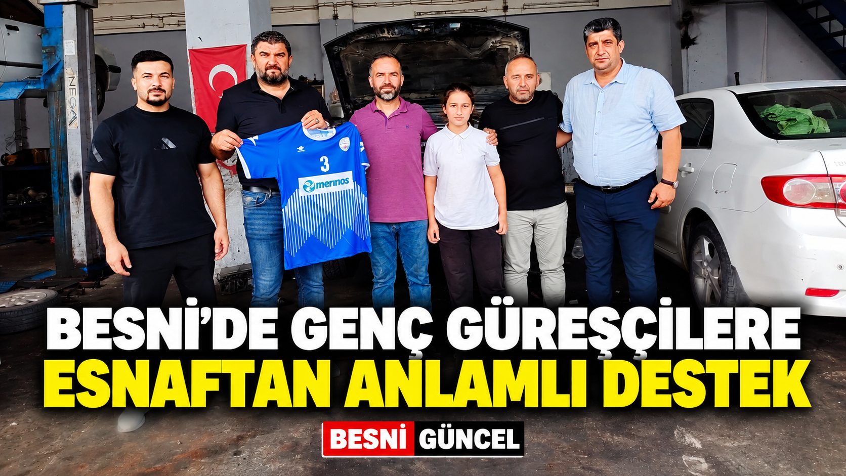 Besni’de genç güreşçilere esnaftan anlamlı destek