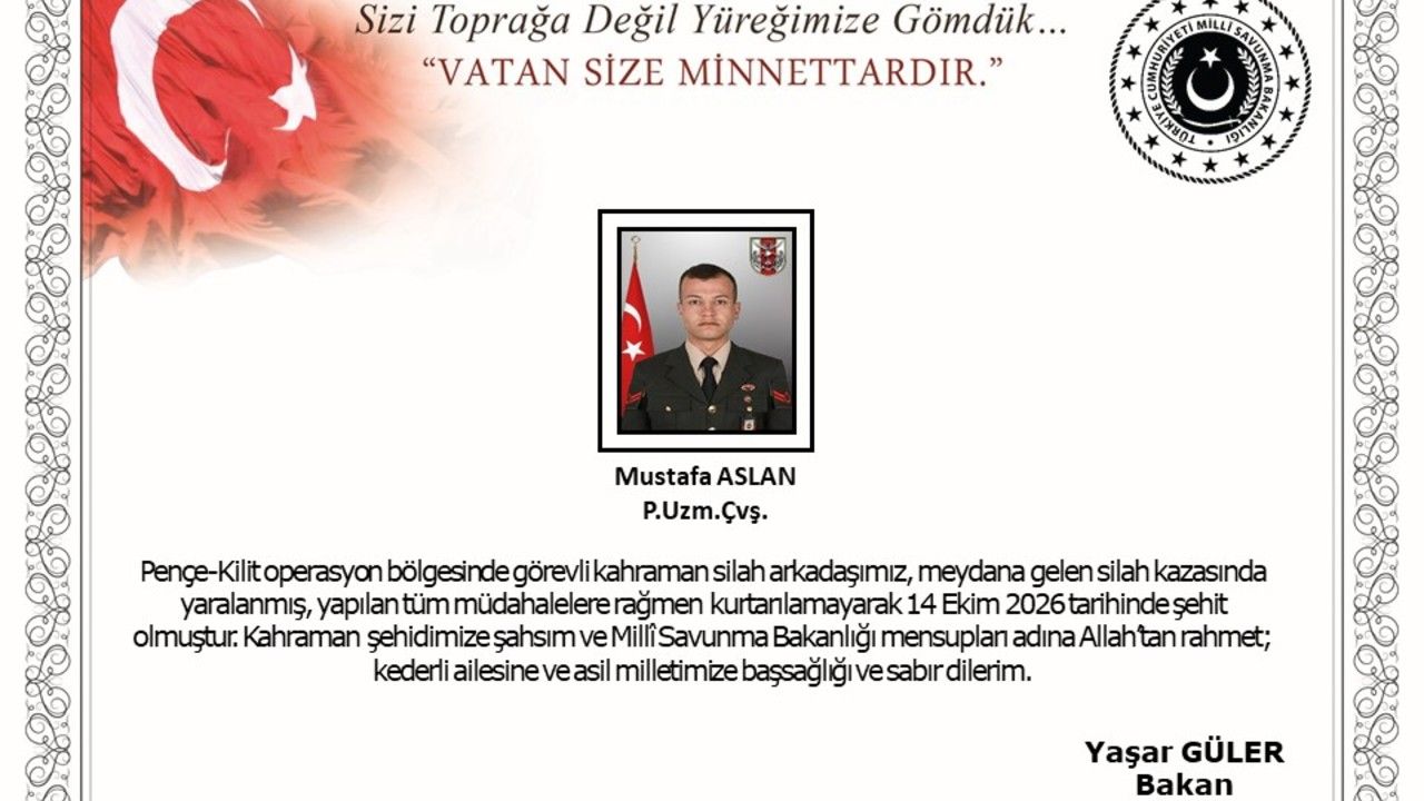 Pence Kilit Operasyon Bolgesinde Asker Sehit Oldu
