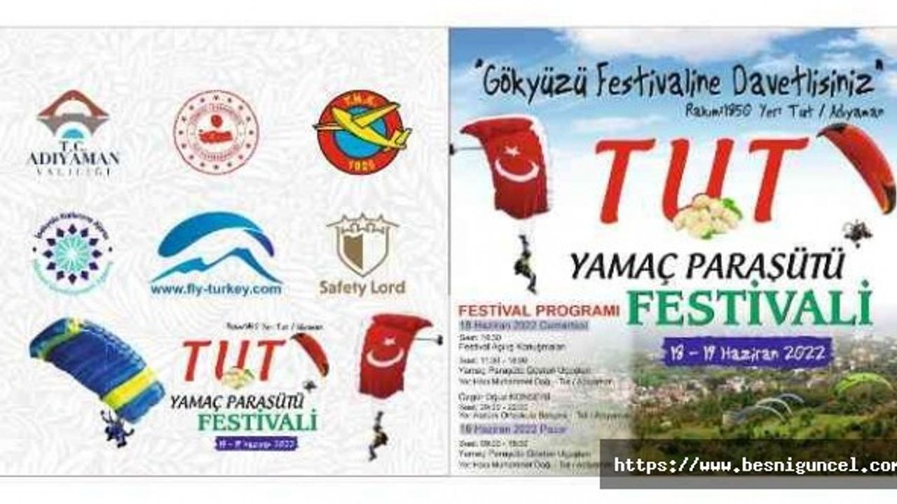 Tut'ta Yamaç Paraşütü Festivali düzenlenecek