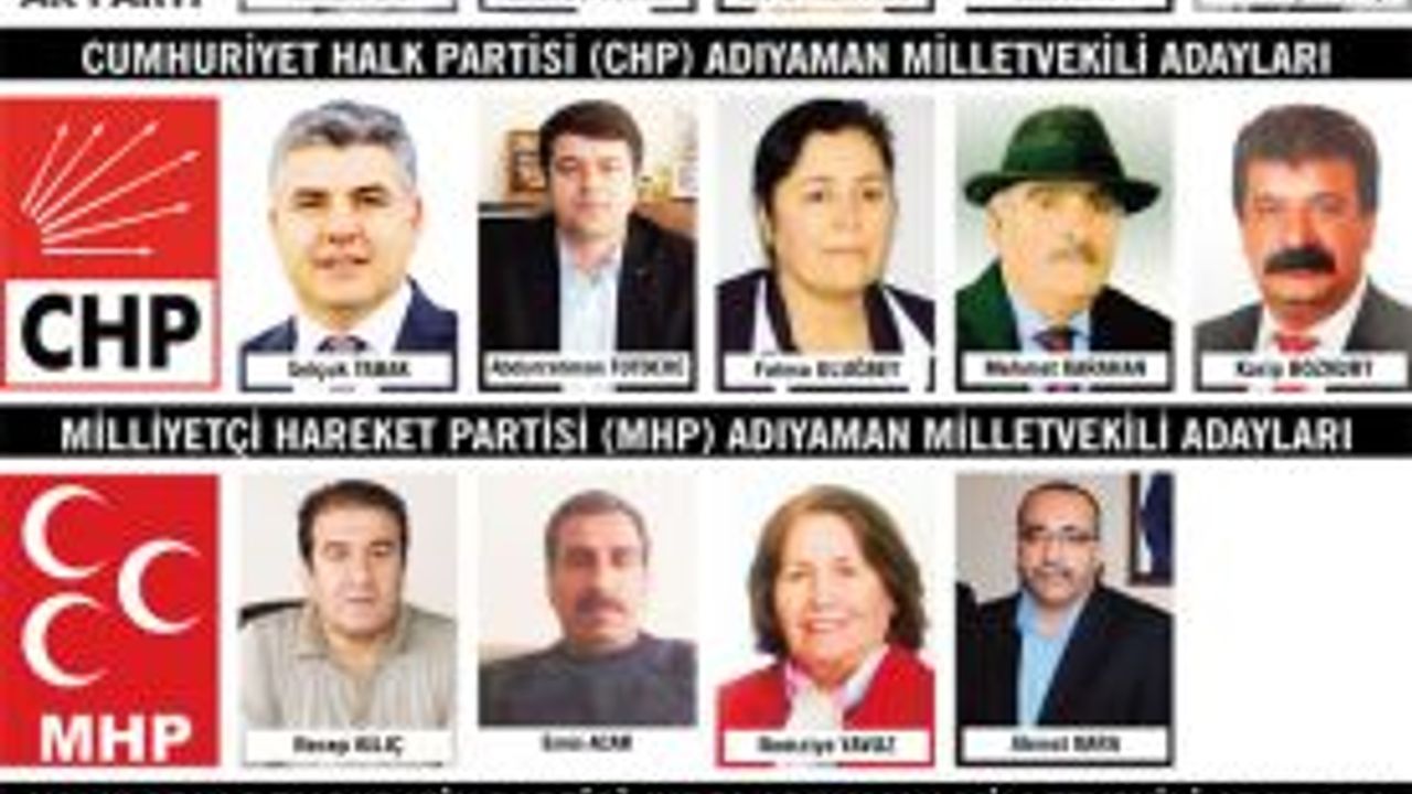 Milletvekili Aday Listeleri Belli Oldu