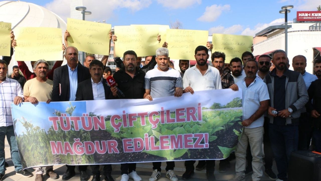 Adıyaman'da tütün üreticileri meydana indi