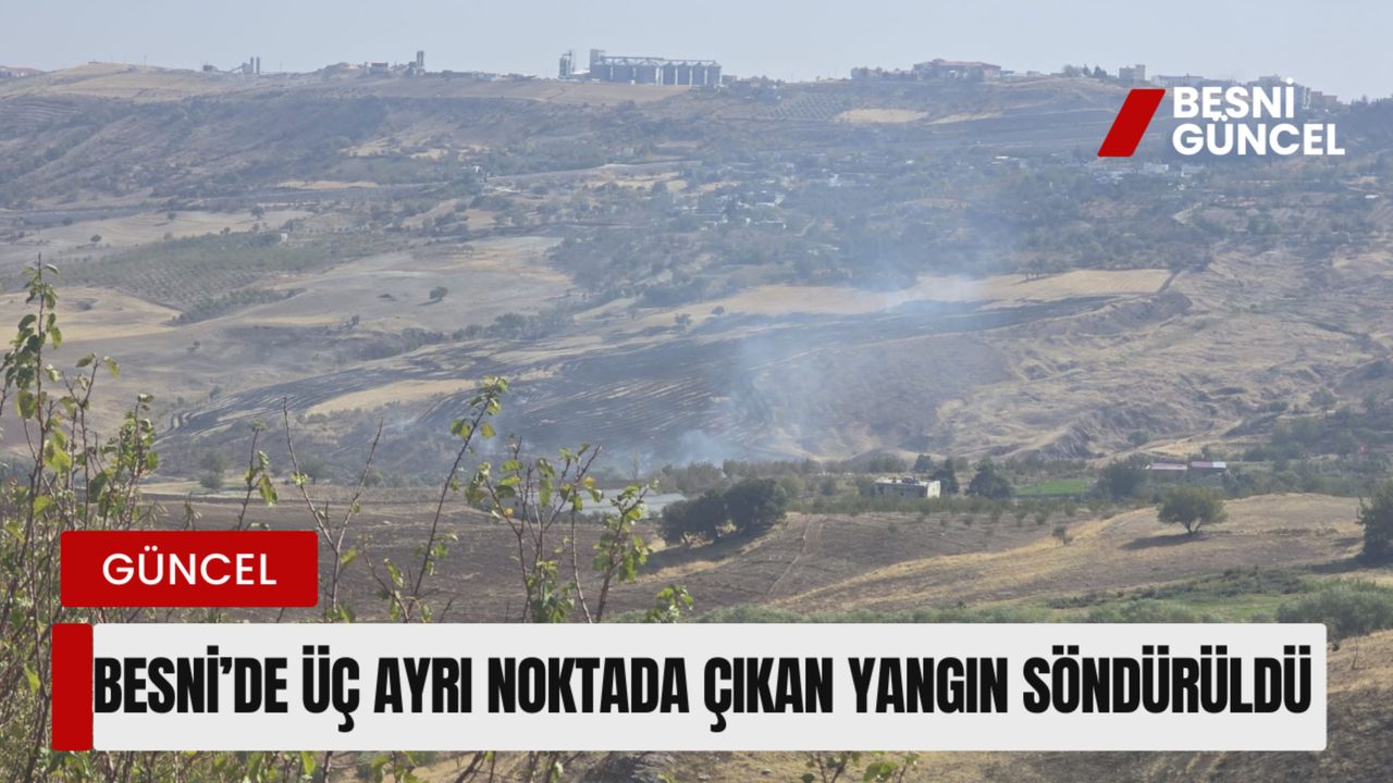 Besni’de Üç Ayrı Noktada Çıkan Yangın Söndürüldü