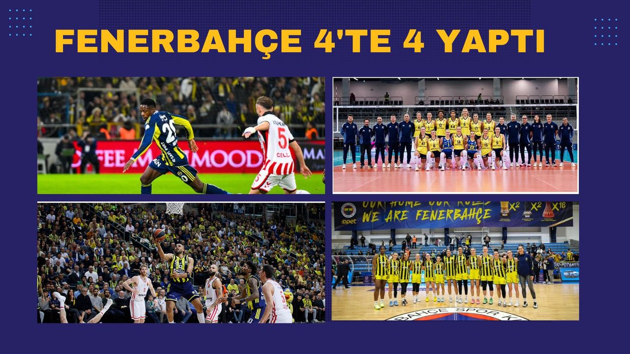Fenerbahçe Dört Branşta Zirve Gecesi Yaşadı