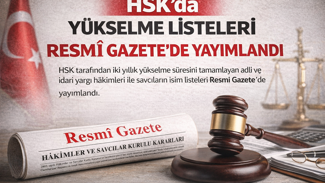 Hâkim ve Savcıların Yükselme Listeleri Yayımlandı