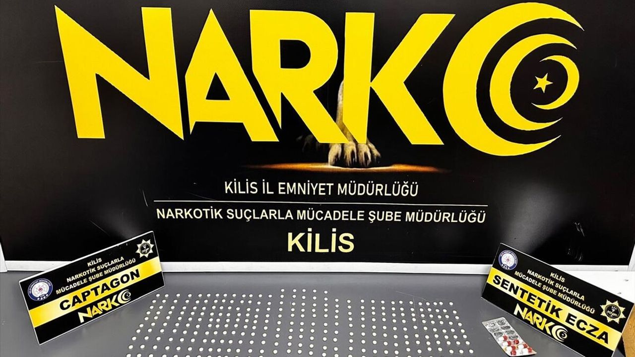 Kilis'te Narkotik operasyonunda 5 zanlı tutuklandı