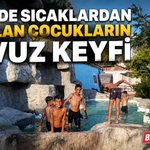 Besni’de Sıcaklardan Bunalan Çocukların Havuz Keyfi