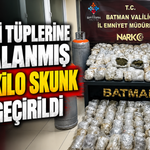 Sanayi Tüplerine Zulalanmış 87,5 Kilo Skunk Ele Geçirildi