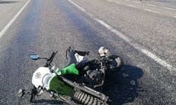 Şambayat'taki kazada sürücü ve motosiklet metrelerce havaya fırladı