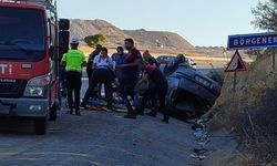 Börgenek'te Otomobil takla attı; 1 yaralı