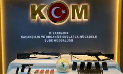 Buğday yığını altında silahlar ve uyuşturucu ele geçirildi