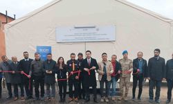 Gölbaşı'nda konteyner kentlere çok amaçlı çadır kuruldu
