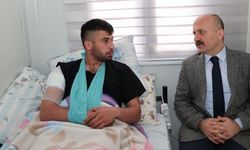 Vali Dr. Osman Varol Irak'ta Pençe-Kilit bölgesinde yaralanan gaziyi ziyaret etti