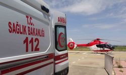 Kaynar süt kazanına düşen çocuk ambulans helikopterle sevk edildi