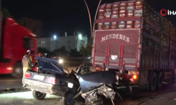 Kamyona arkadan çarpan otomobil sürücüsü hayatını kaybetti