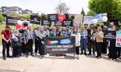 Gaziantep'te üniversite öğrencileri ve akademisyenler Filistin için sessiz yürüyüş yaptı
