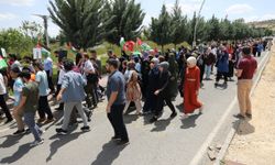 Mardin'de üniversite öğrencilerinden Filistin'e destek yürüyüşü