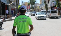 Trafik polislerinin 'Kurban Bayramı' mesaisi