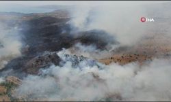 Elazığ’da orman yangını ekipler müdahelesini sürdürüyor