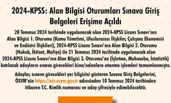 2024-KPSS: Alan Bilgisi Oturumları Sınava Giriş Belgeleri Erişime Açıldı