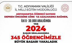 Adıyaman’da 345 öğrenci YKS’de ilk 30 bine yerleşti