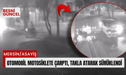 Otomobil motosiklete çarptı, takla atarak sürüklendi