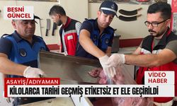 Adıyaman'da tarihi geçmiş etiketsiz et ele geçirildi