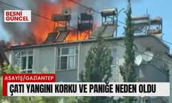 Çatı yangını korku ve paniğe neden oldu