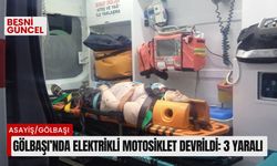 Gölbaşı’nda elektrikli motosiklet devrildi: 3 yaralı
