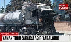 Yanan tırın sürücüsü ağır yaralandı