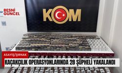 Kaçakçılık operasyonlarında 28 şüpheli yakalandı