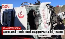 Ambulans ile hafif ticari araç çarpıştı: 4 ölü, 1 yaralı