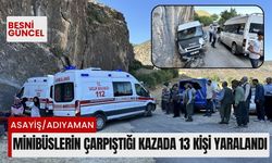 Adıyaman'da minibüslerin çarpıştığı kazada 13 kişi yaralandı