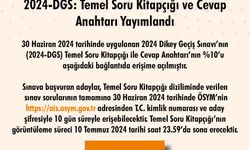 2024-DGS: Temel Soru Kitapçığı ve Cevap Anahtarı Yayımlandı