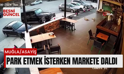 Park etmek isterken markete daldı