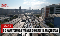 E-5 karayolunda yağmur sonrası 15 araçlı kaza