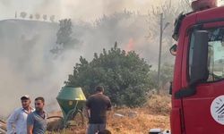 Adıyaman'da yangını söndürmek isteyen traktör devrildi