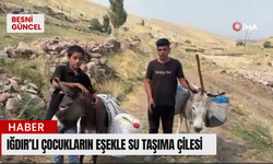 Iğdırlı çocukların eşekle su taşıma çilesi